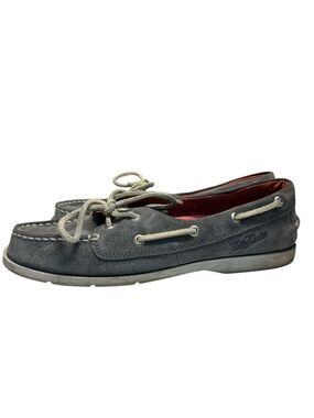 Helly Hansen Grey Leather Boat Shoes with Laces, size 9